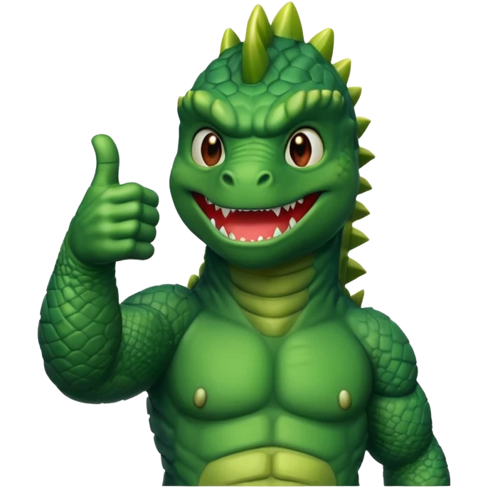 Godzilla doing a thumbs up  emoji