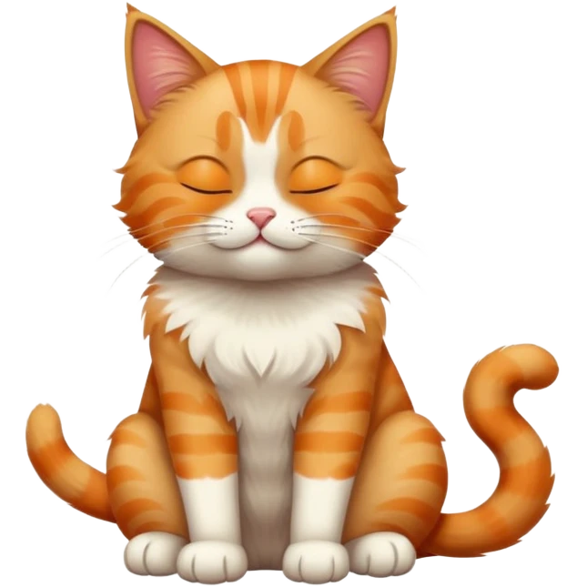 cat full body sitting with one eye closed winking emoji