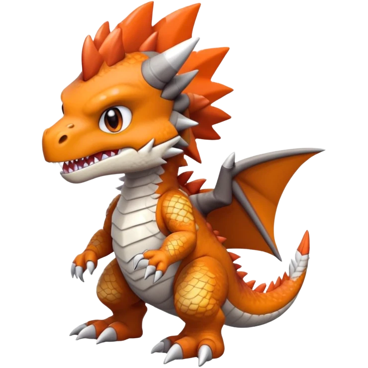 Cute Baby Chibi Tyrantrum-Tyrunt-hybrid (full body) emoji