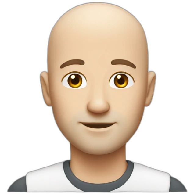 white tall bald guy emoji