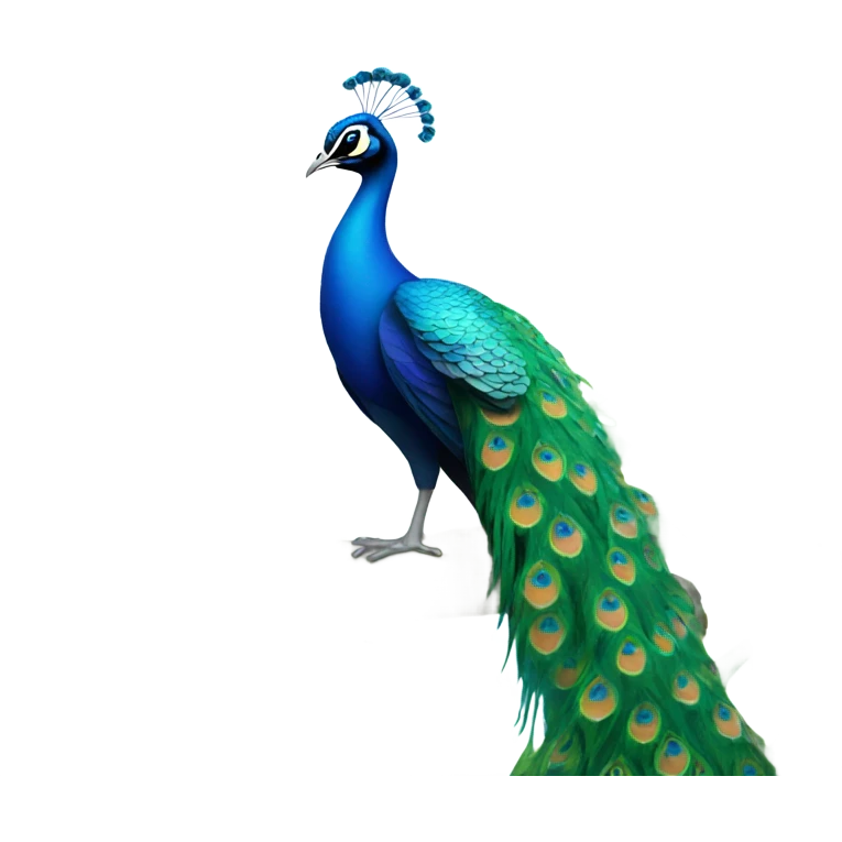 Peacock in jungle emoji