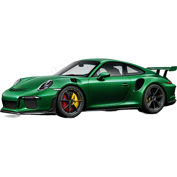 Dark green Porsche 911 gt3 from a side emoji