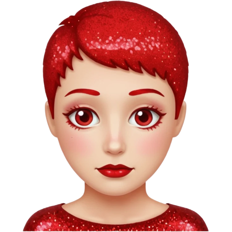 red glitter artist emoji