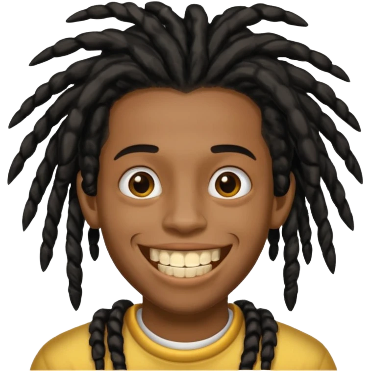 Garoto negro com black nudred com dente de ouro emoji