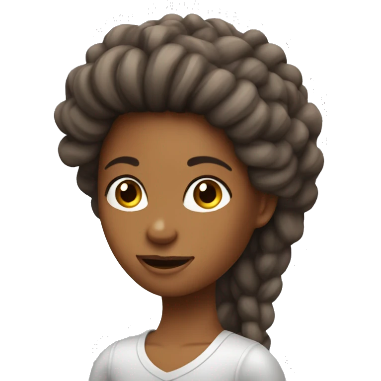 Pilates girl with log hair  emoji