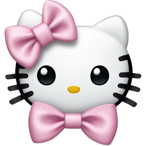Hello Kitty light pink bow emoji