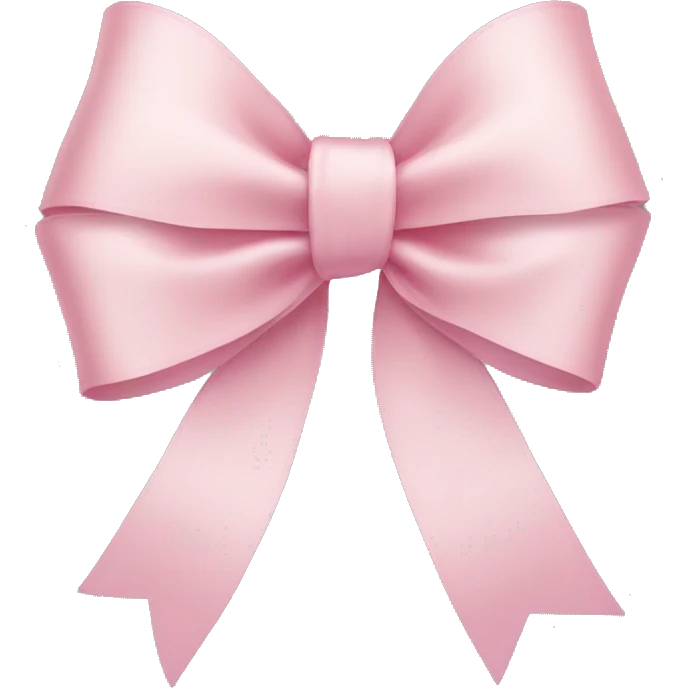 light pink ribbon bow emoji
