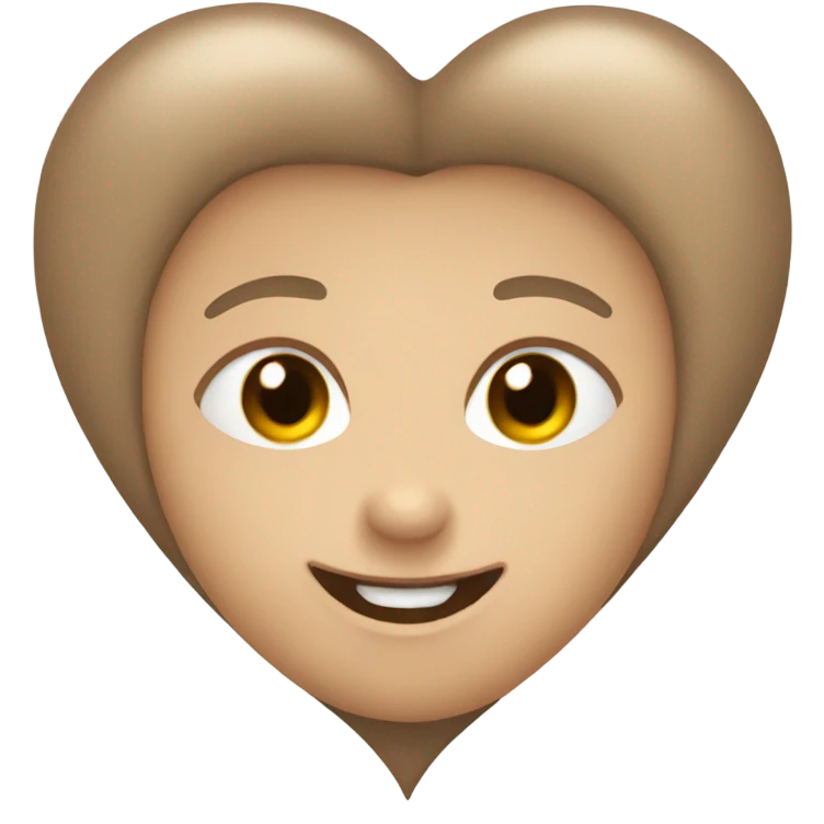Pale brown heart emoji