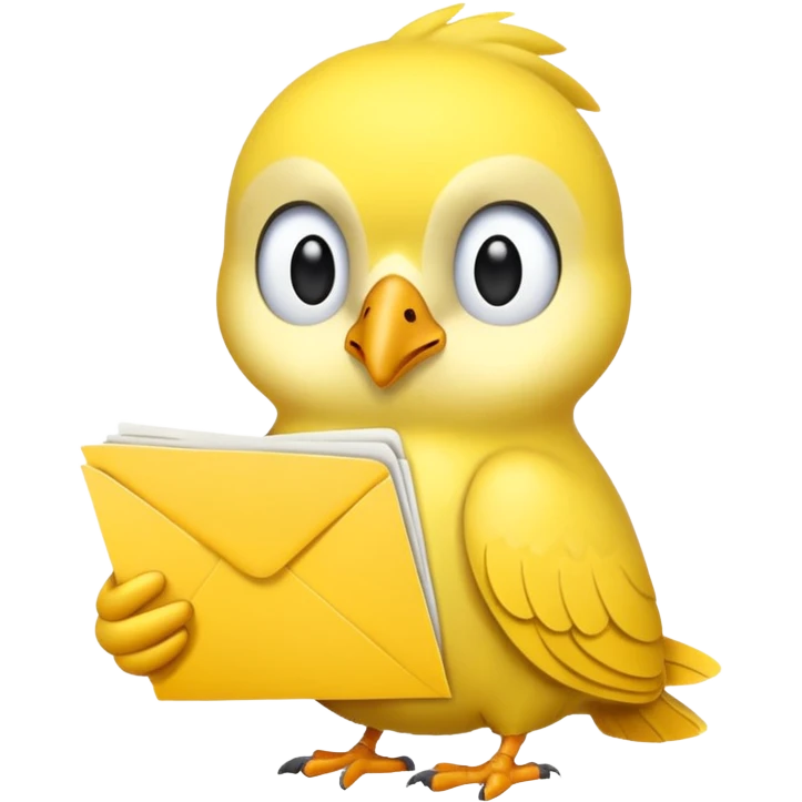 truthahnvogel holding yellow paper emoji