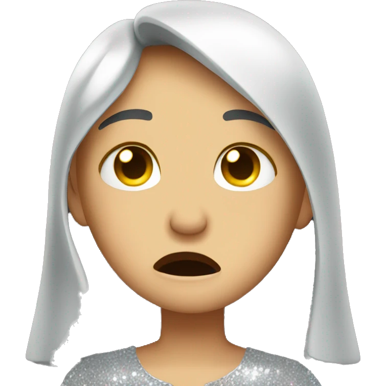 Crying sparkly emoji