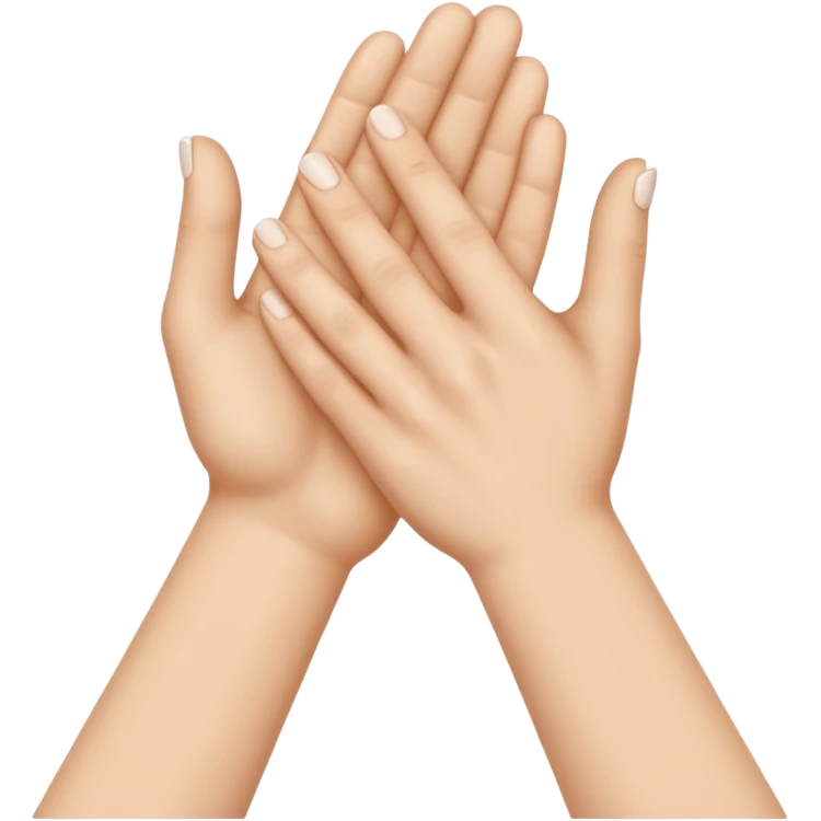 two white hands in a secret handshake emoji