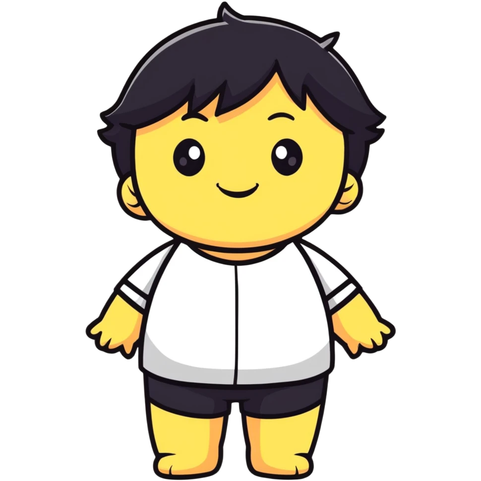 relaxed yurui character with lazy smile emoji