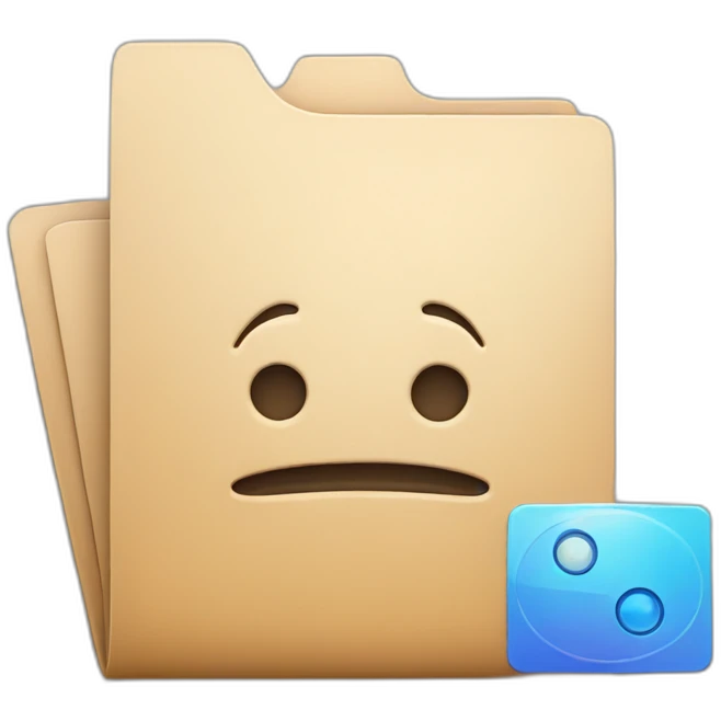 folder with zoom app logo emoji