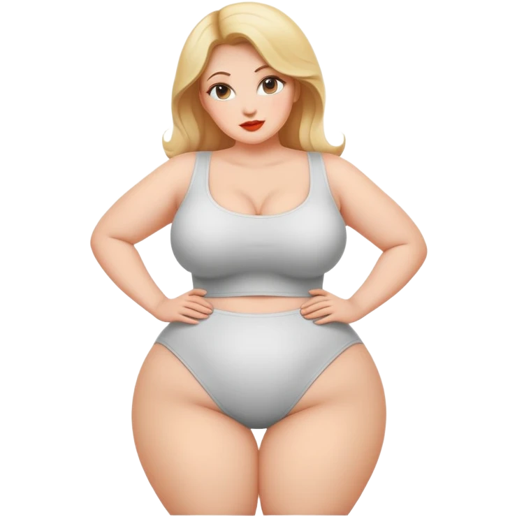 Huge white woman's ass, sexy, round emoji