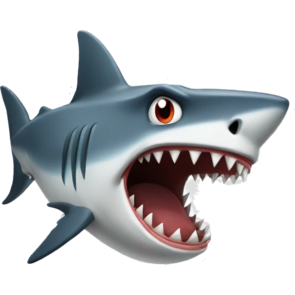 angry shark head emoji