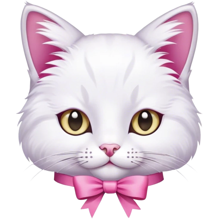 cat with pink ribbon emoji