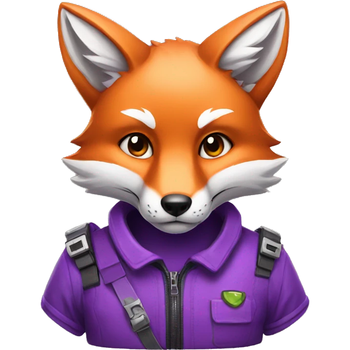 fox that is purple and gamer emoji