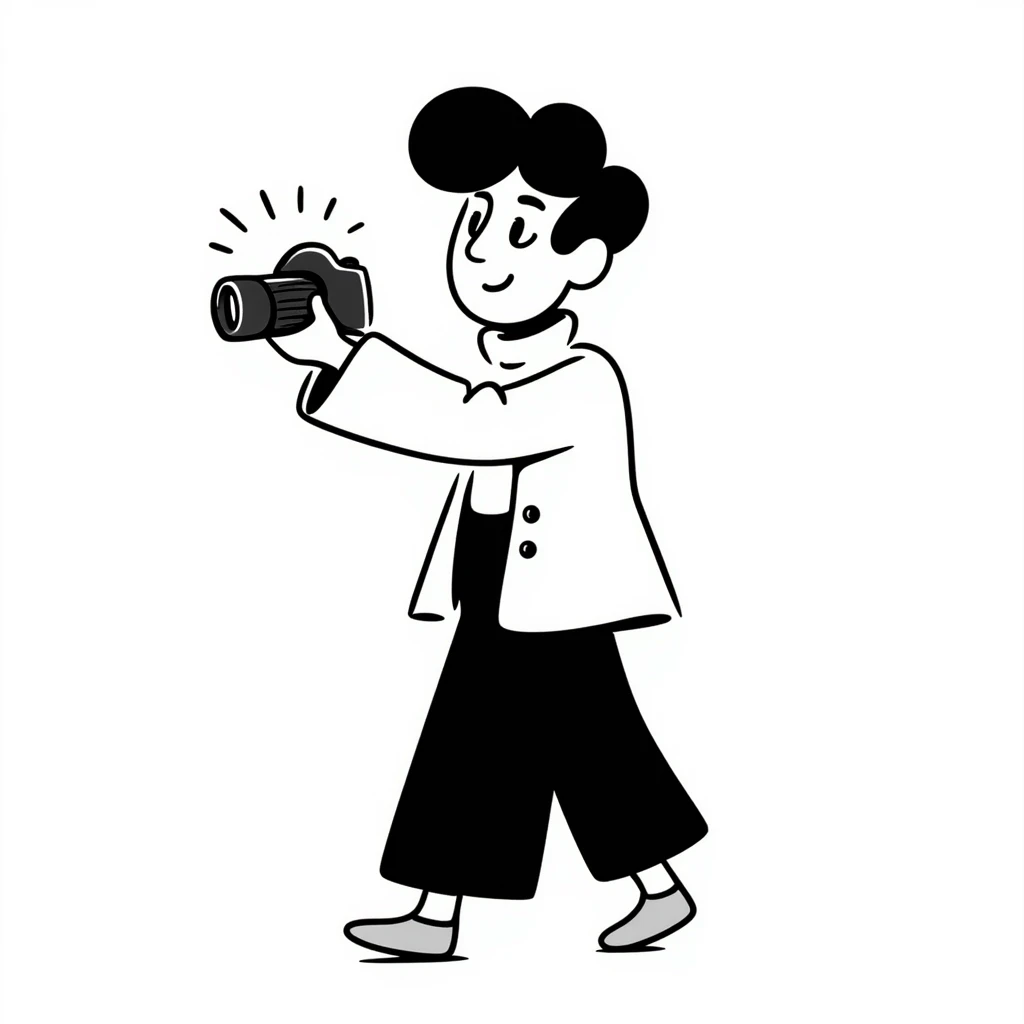 photographer with camera emoji