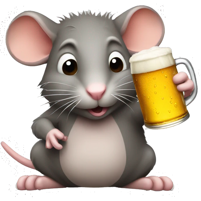 rat with a beer  emoji