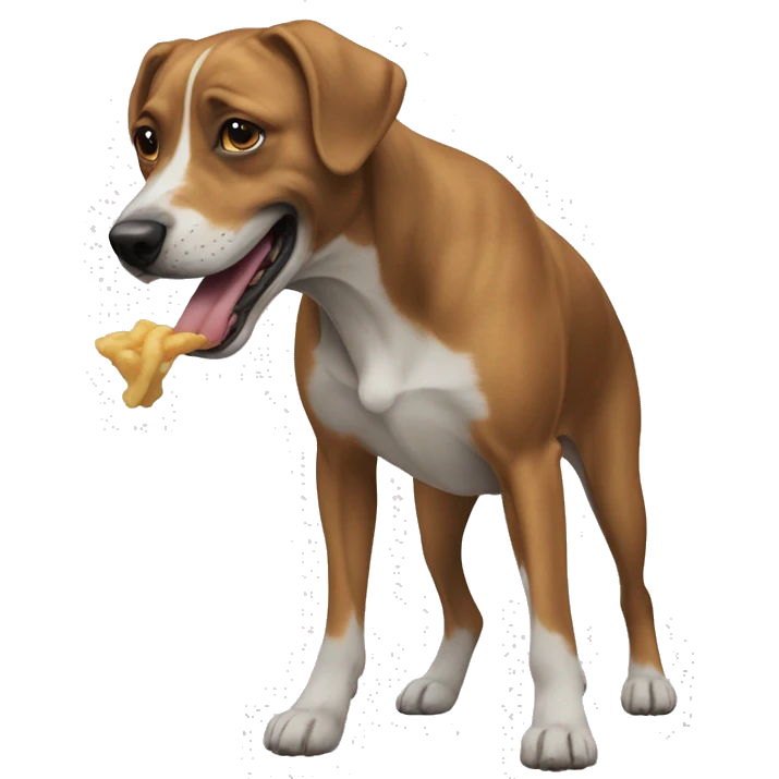 A dog eating curros emoji