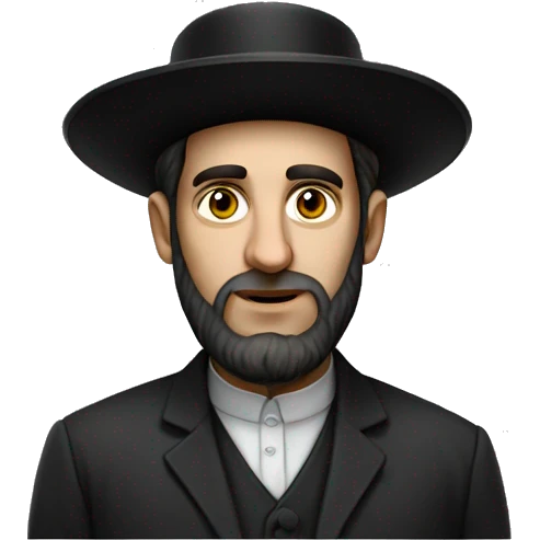 orthodox Jewish man photorealistic serious emoji