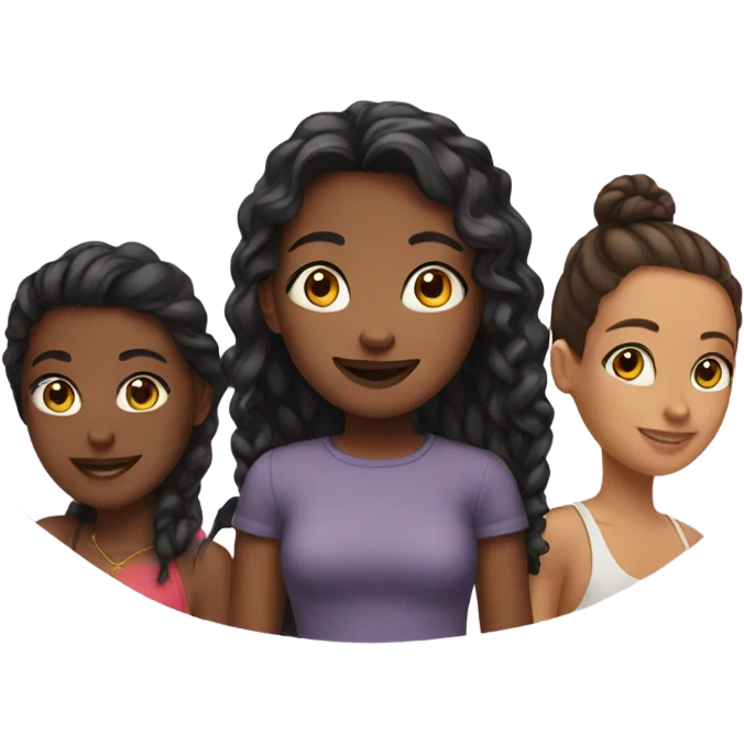Girl with friends  emoji