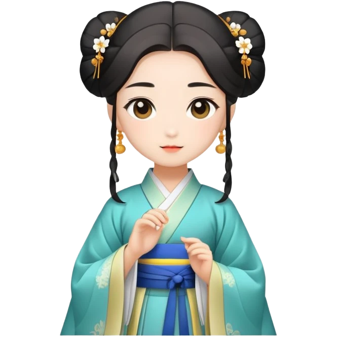Beautiful girl wearing Hanfu emoji