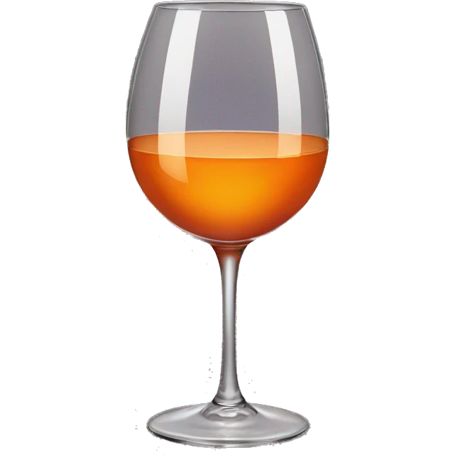 wine glass with orange wine in it emoji