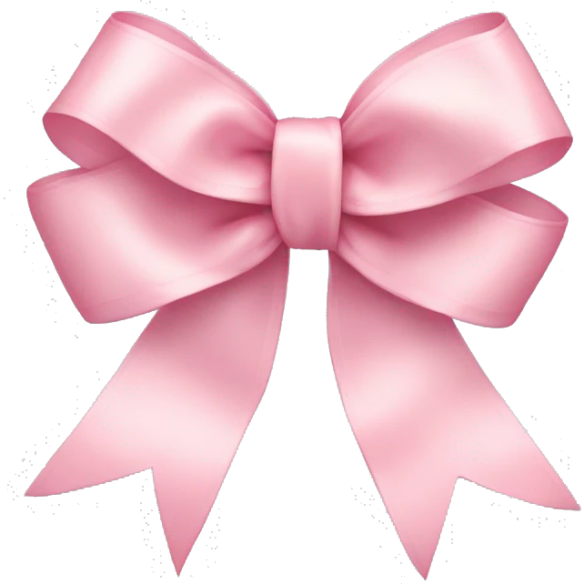 light pink ribbon bow emoji
