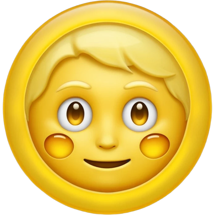 Creepy emoji face with halo emoji