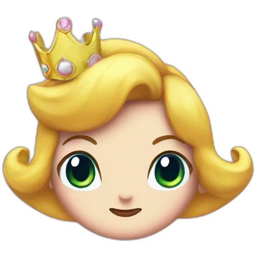 Princess peach moustache emoji