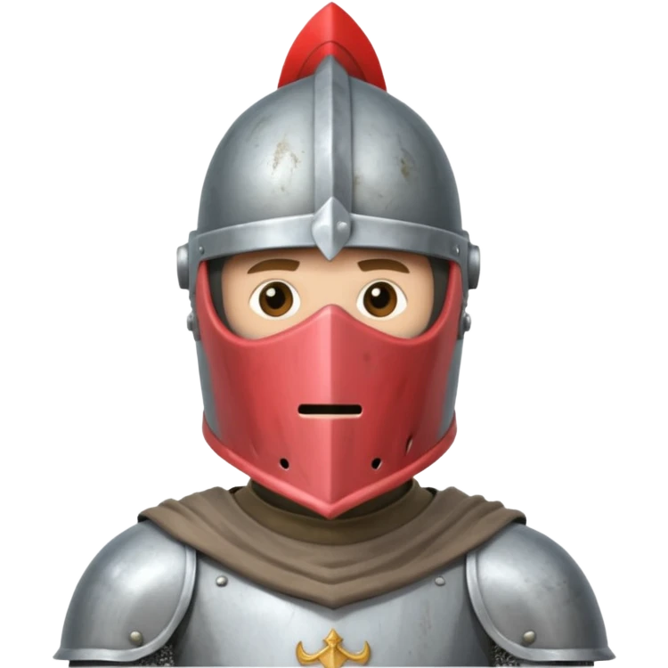Monty pyton knight with full face covered helmet emoji