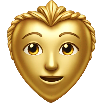 gold divine heart emoji