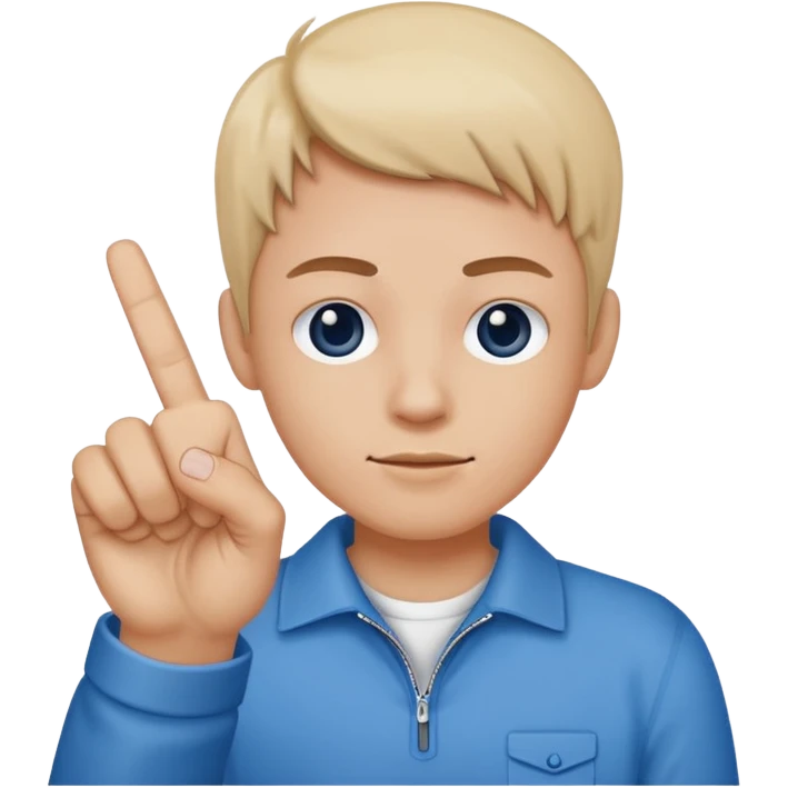 🩵 with middle finger emoji