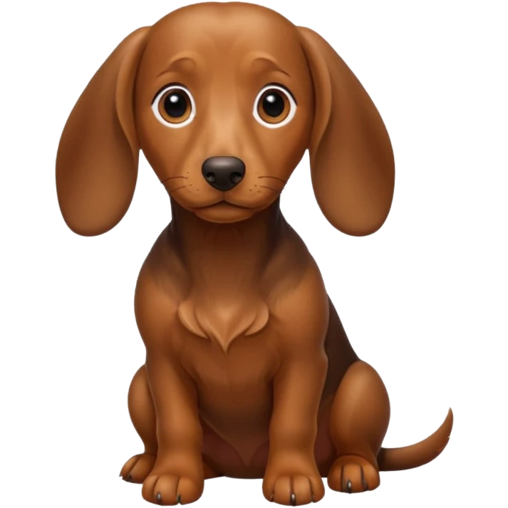 Dachshund getting groomed emoji