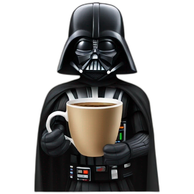 darth vader drinking coffee emoji