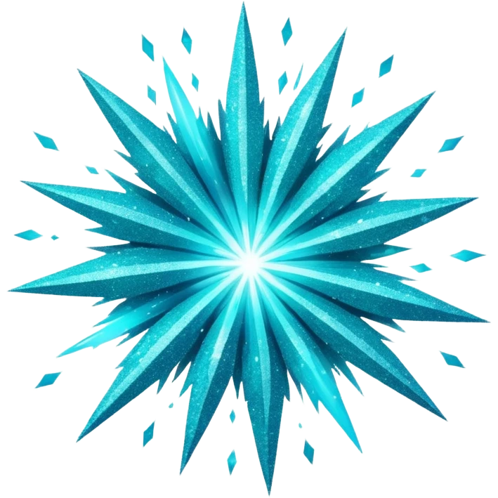 Glitter Cian Explosion emoji