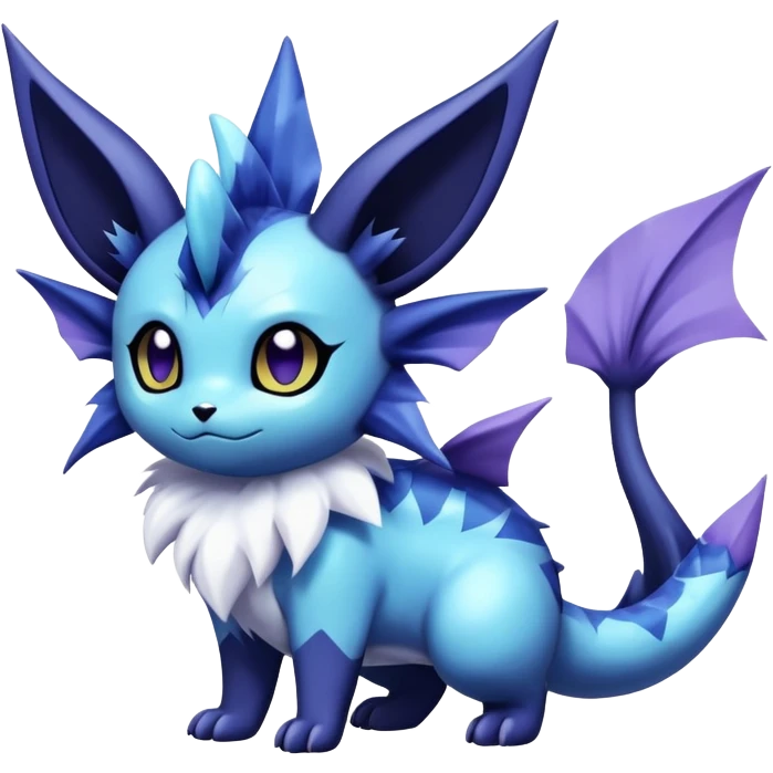 Noibat-Vaporeon-Meowstic-Umbreon-Fakémon-hybrid-creature (full body)  emoji