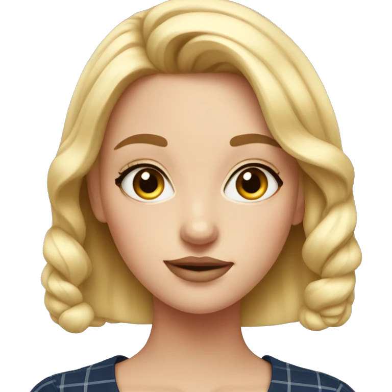 preppy girl with big eyelashes emoji