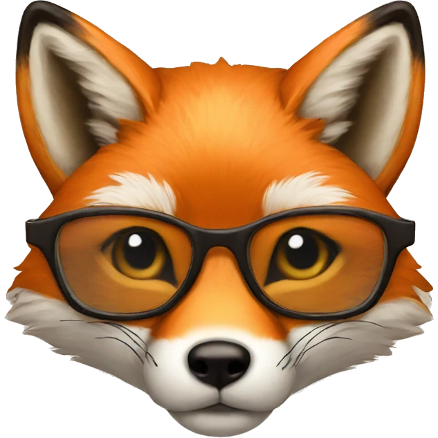 fox con lentes emoji