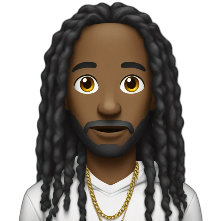 Black rapper dred locks emoji