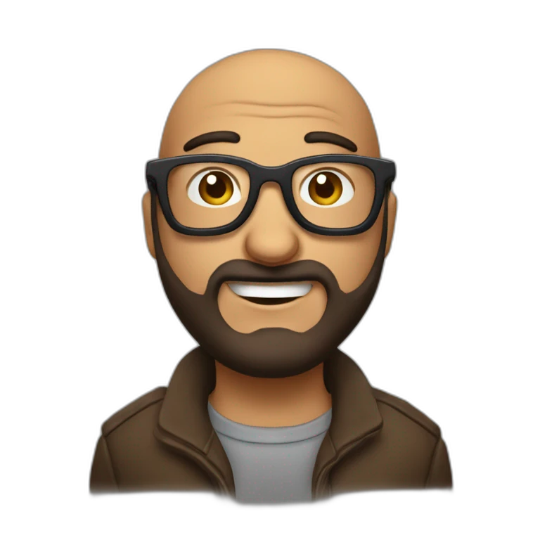 Gros sacha kadoch brun à lunette emoji