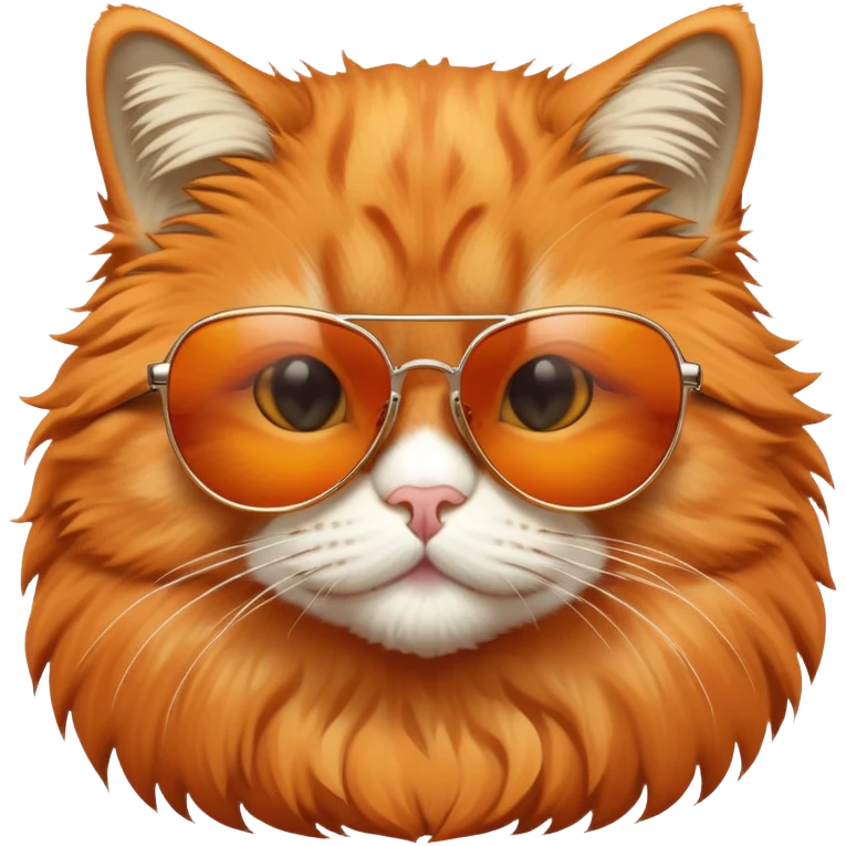 Orange Cat with sunglasses emoji