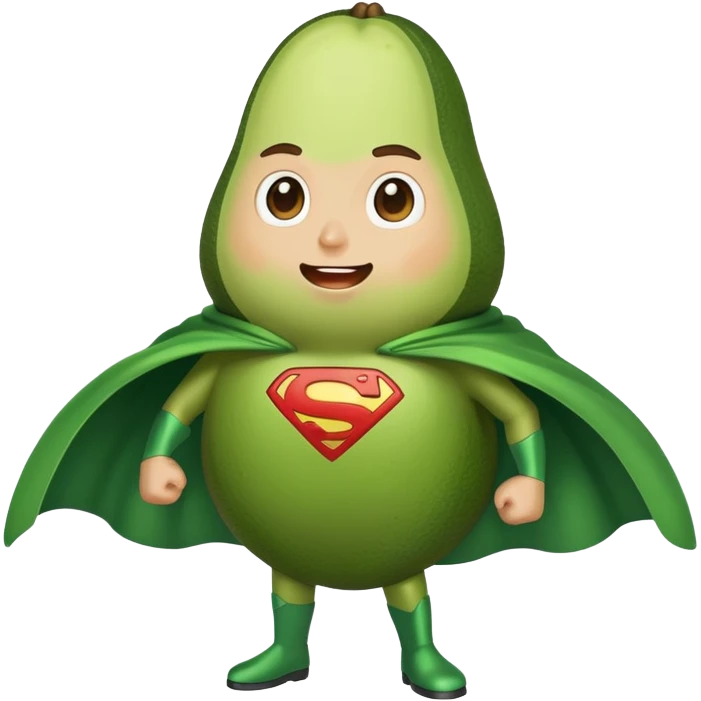Avocado superhero emoji
