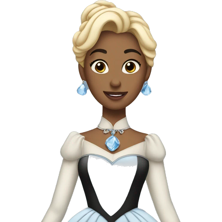 Cinderella wearing black choker emoji