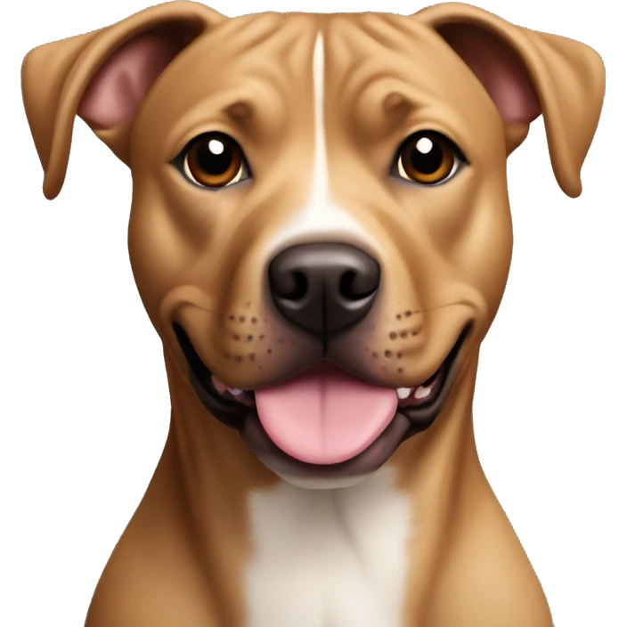 Brown pit bull Labrador mix emoji