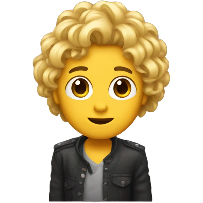 emoji con pelo rizo  emoji