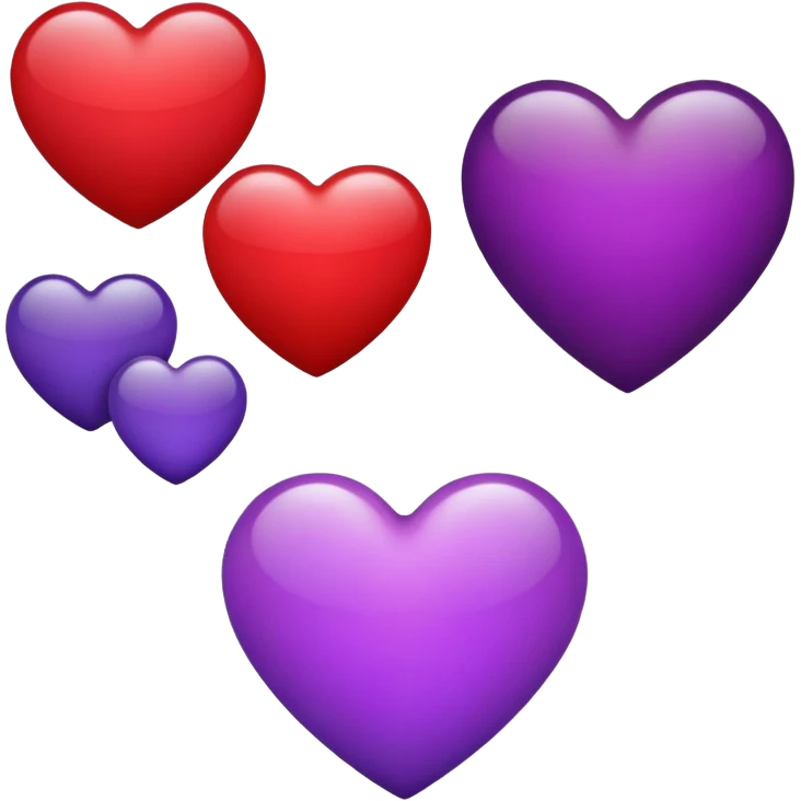 Heart emoji in red and purple  emoji