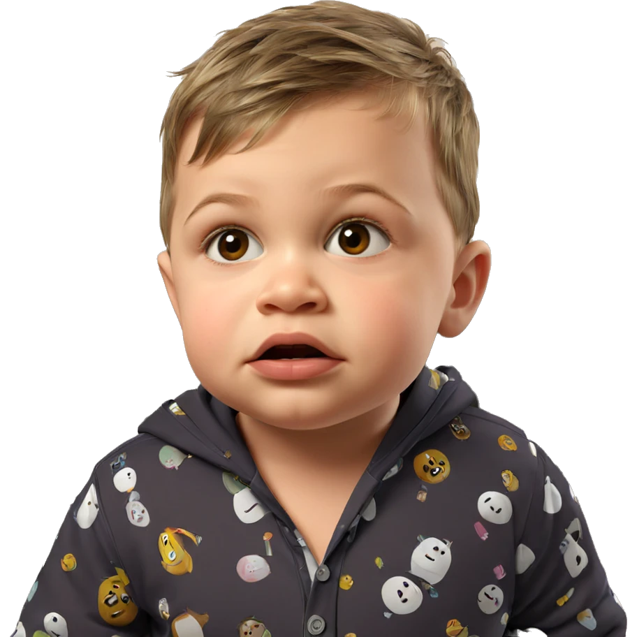 child in pajamas by refrigerator emoji