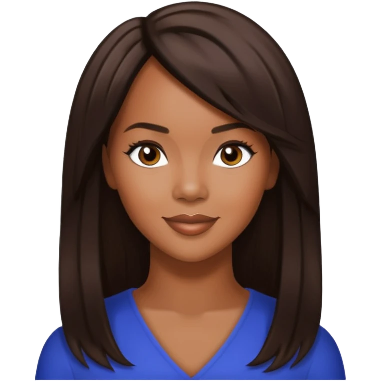 LeToya Luckett from Destiny's Child with long dark brown hair emoji